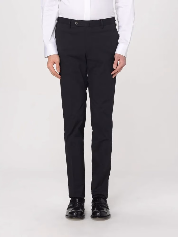 PT Torino Black Cotton Dress Pants