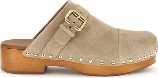 Chloé Beige Calf Leather Bos Taurus Clogs