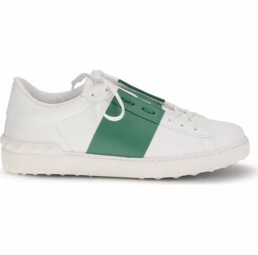 Valentino Garavani White Calf Leather Bos Taurus Low Top Sneakers