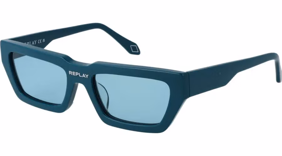Replay Turquoise Plastic Sunglasses