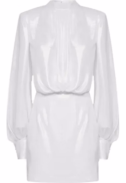 BLANCA VITA White Polyester Casual Dress