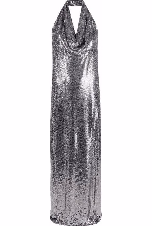 BLANCA VITA Silver Elastane Cocktail Dress