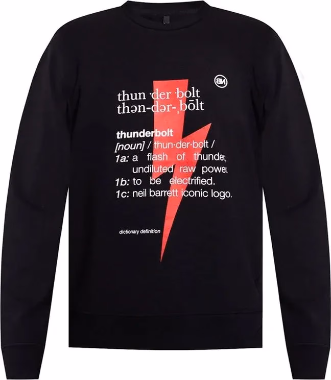 Neil Barrett Black Cotton Sweatshirt