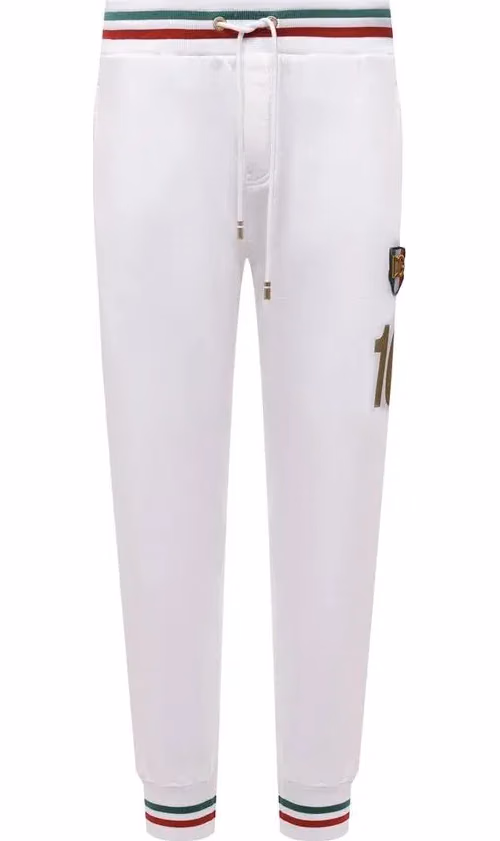 Dolce & Gabbana White Cotton Joggers (Workout Pants)