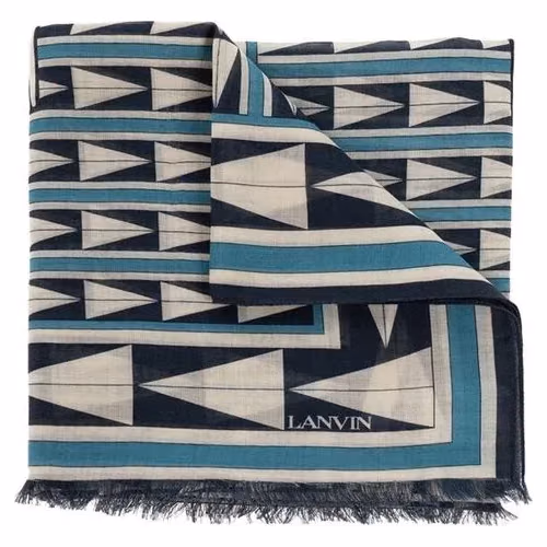 Lanvin Blue Wool Foulard