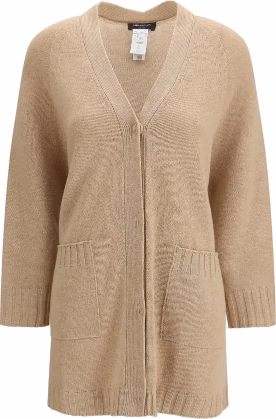 Fabiana Filippi Beige Wool Cardigan