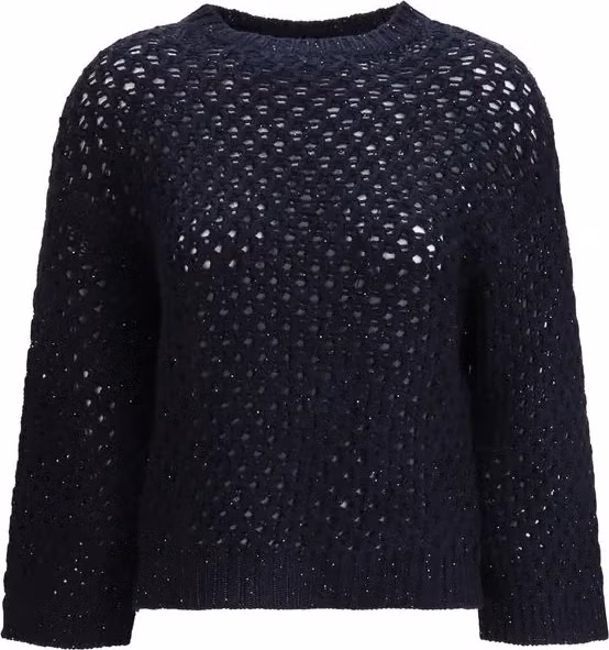Fabiana Filippi Black Wool Oves Aries Sweatshirt