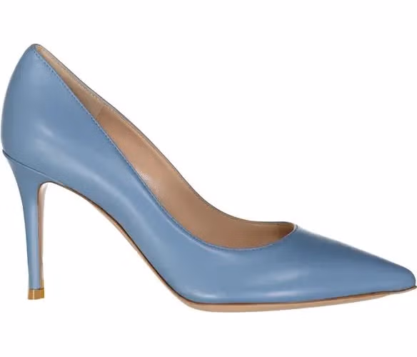 Gianvito Rossi Blue Leather High Heel Pumps