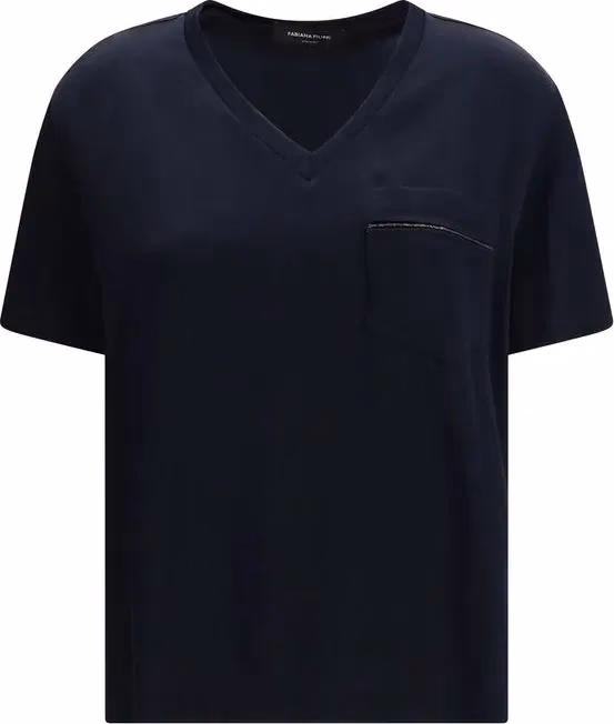 Fabiana Filippi Blue Viscose T-Shirt