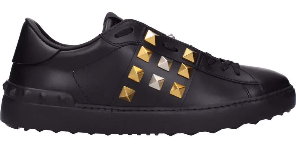 Valentino Garavani Black Leather Sneakers