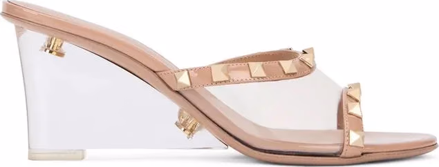 Valentino Garavani Beige Leather Mules