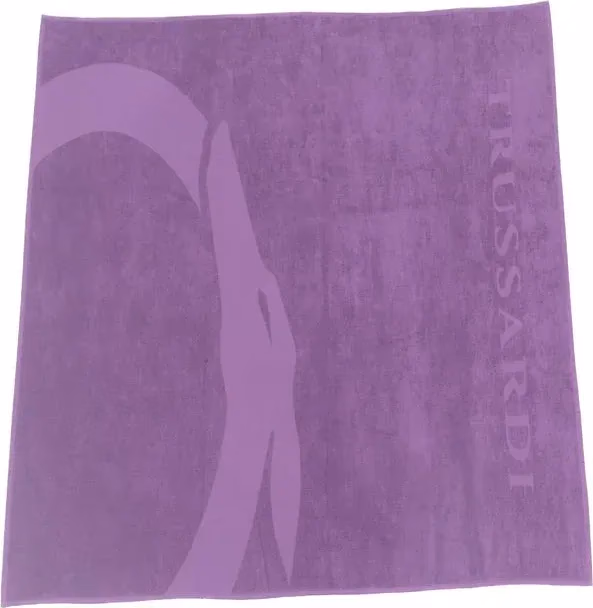 Trussardi Beachwear Purple Cotton Men Swim Towel