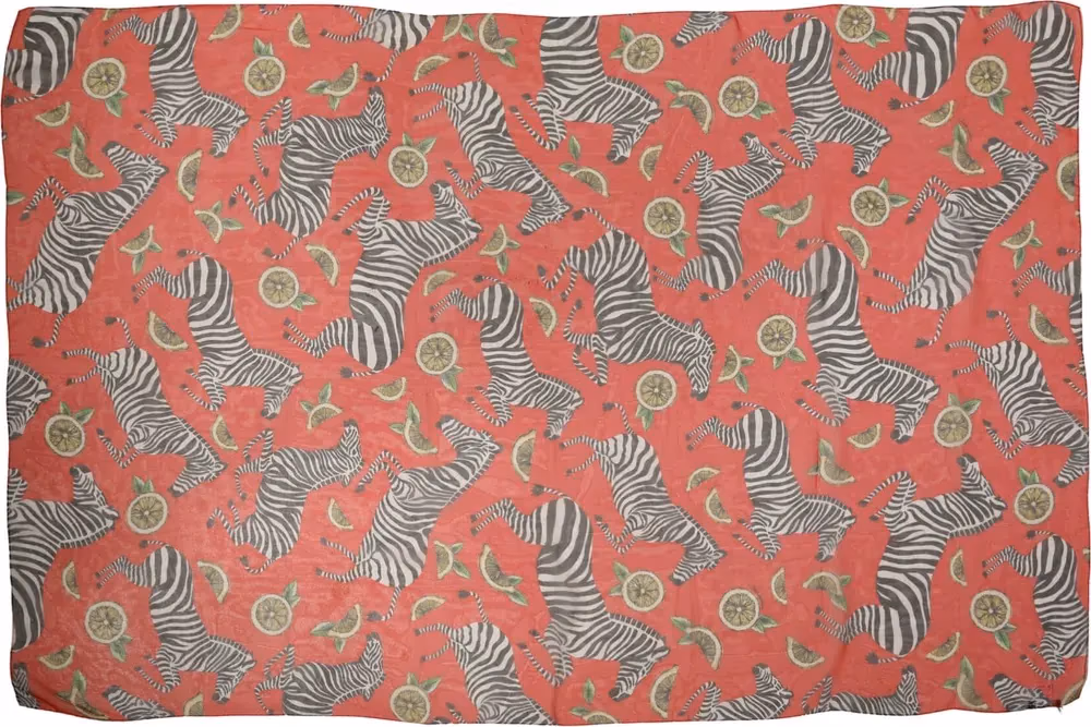 Dolce & Gabbana Red Zebra Print Silk Wrap Shawl Stole 200cm x 132cm Scarf