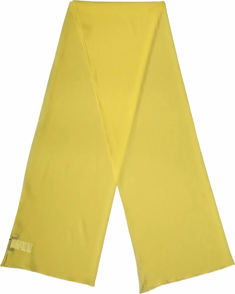 Dolce & Gabbana Yellow Silk Neck Wrap Shawl Stole 200cm x 64cm Scarf