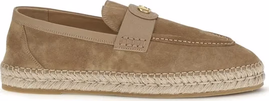 Valentino Garavani Beige Calf Leather Bos Taurus Espadrilles