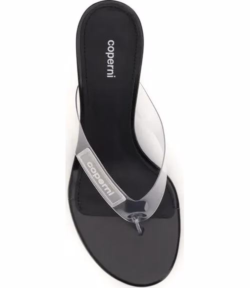 Coperni Black Pvc Flip-Flop Sandals