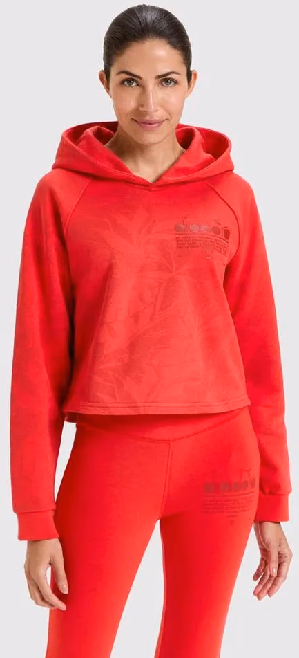 Diadora Red Cotton Sweatshirt