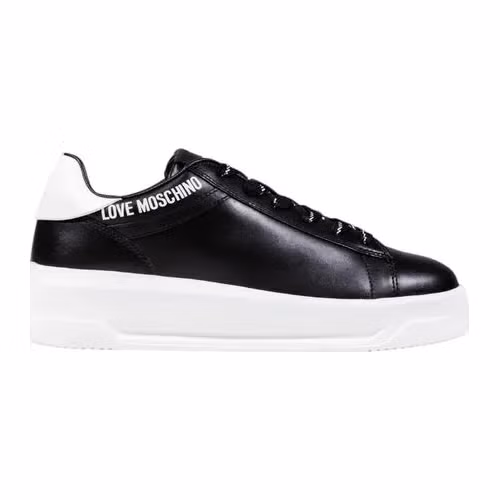 Love Moschino Black And White Synthetic Chunky Sneakers