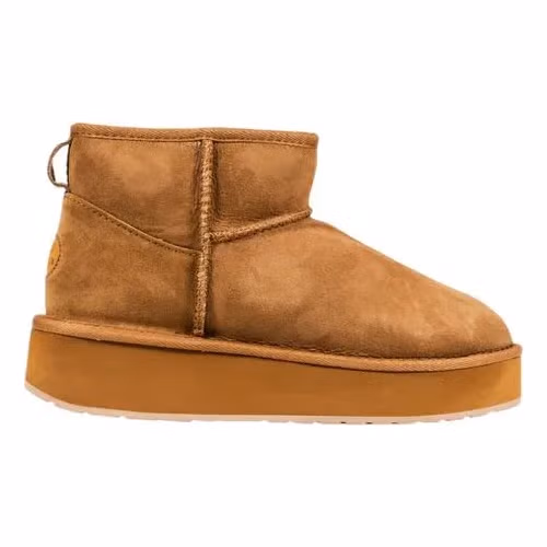 EMU Australia Beige Leather Ankle Boots