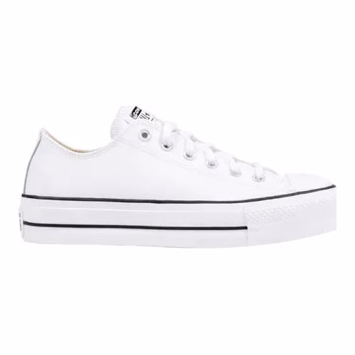 Converse White Leather Platform Sneakers