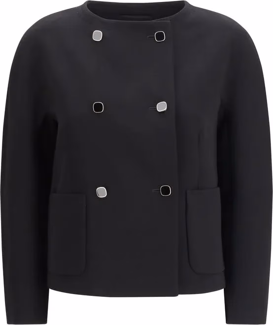 Max Mara Black Triacetate Coat