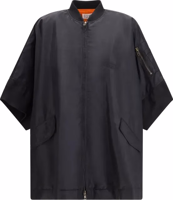 MM6 Black Polyamide Cloacks
