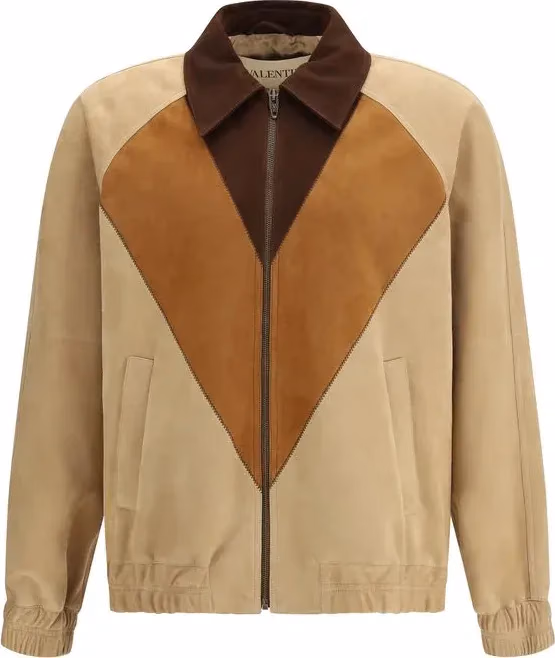 Valentino Garavani Brown Goatskin Biker Jacket