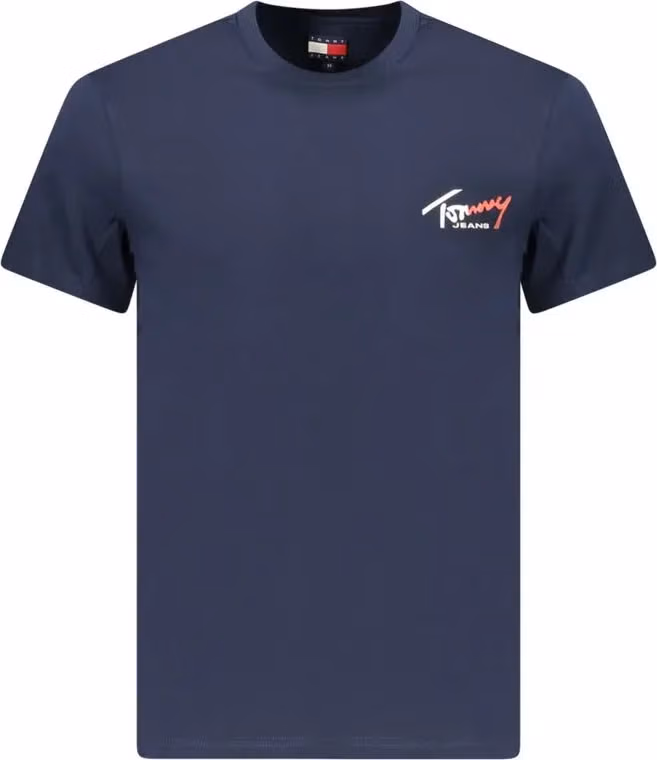 Tommy Hilfiger Blue Cotton Men T-Shirt