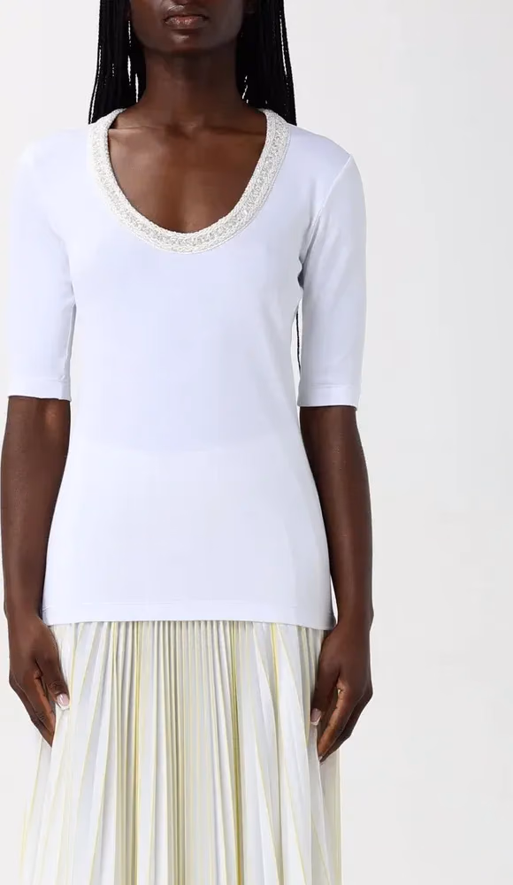 Fabiana Filippi White Cotton T-Shirt