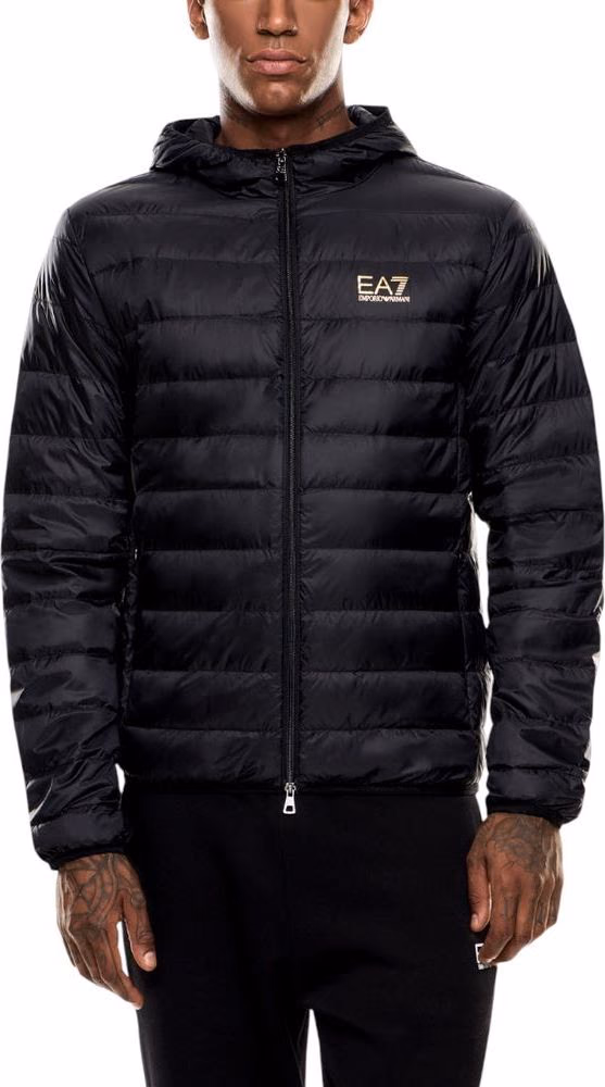 EA7 Emporio Armani Bicolor Polyamide Full-Length Jacket