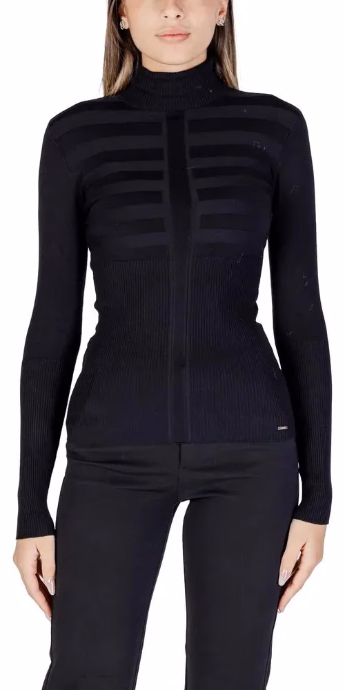Morgan De Toi Black Viscose Turtleneck