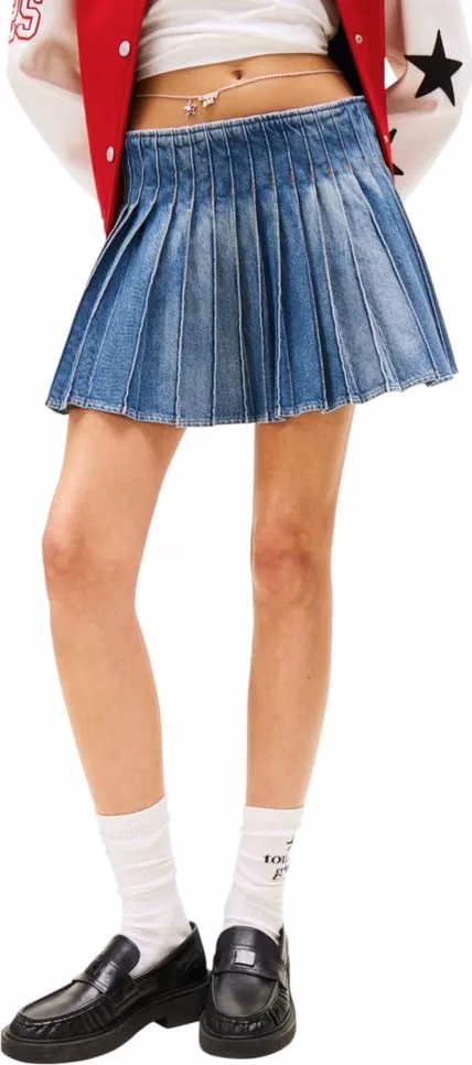 Tommy Hilfiger Jeans Blue Recycled Cotton Mini Skirt