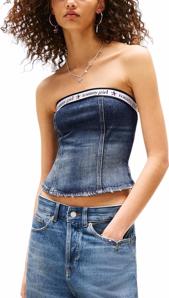 Tommy Hilfiger Jeans Blue Recycled Cotton Top