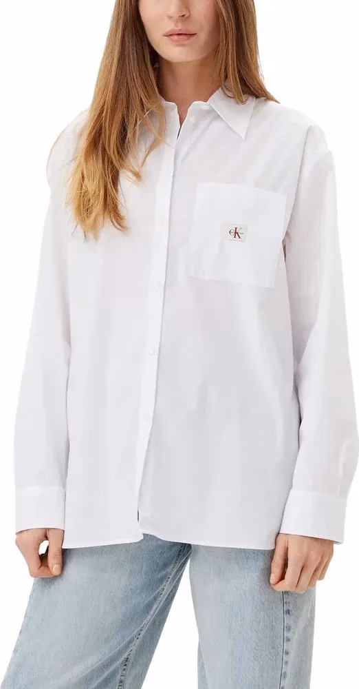 Calvin Klein Jeans White Cotton Blouse