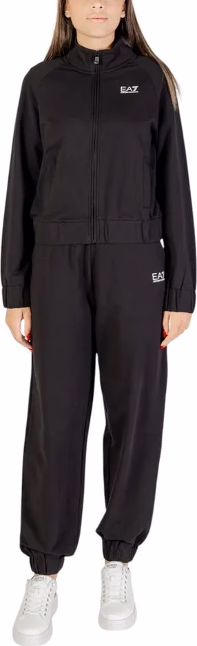 EA7 Emporio Armani Black Cotton Tracksuit