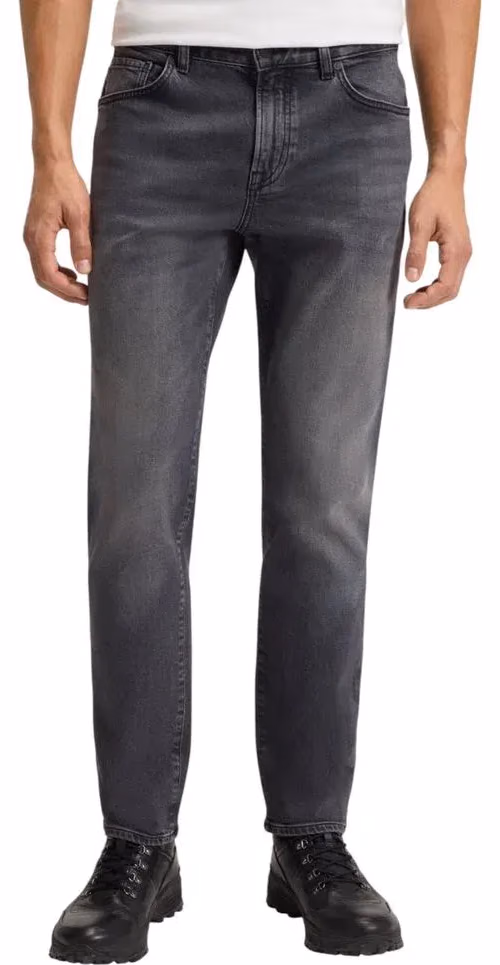 Hugo Boss Gray Cotton Relaxed Fit Jeans