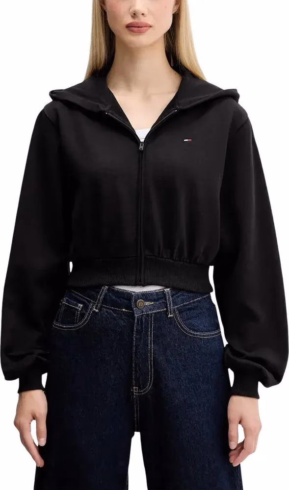 Tommy Hilfiger Jeans Black Recycled Cotton Hoodie