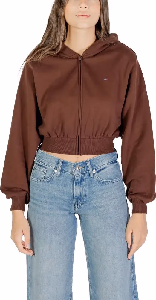 Tommy Hilfiger Jeans Brown Recycled Cotton Hoodie