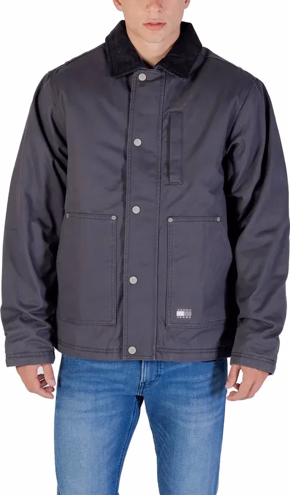 Tommy Hilfiger Jeans Gray Recycled Cotton Denim Jacket