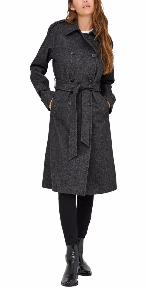 Only Gray Recycled Polyester Coat