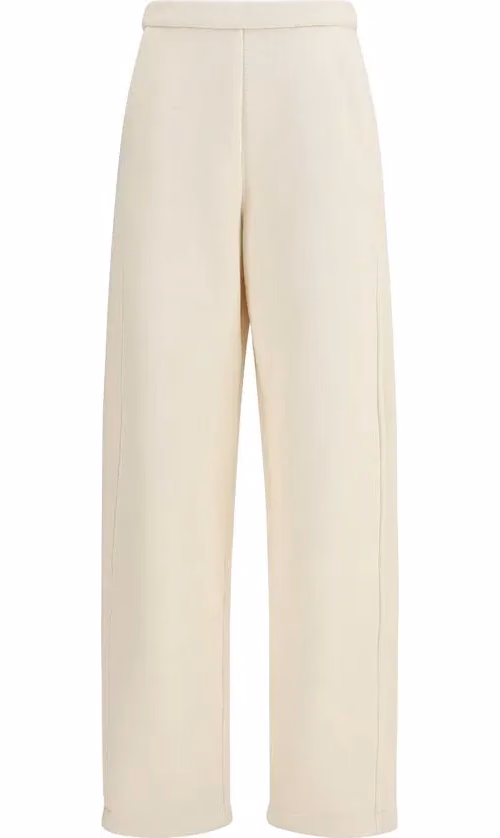 Max Mara Pure Beige Cotton Casual Pants