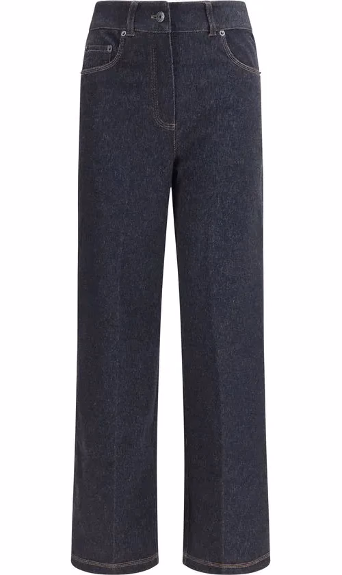 Max Mara Pure Blue Cotton Straight-Leg Jeans