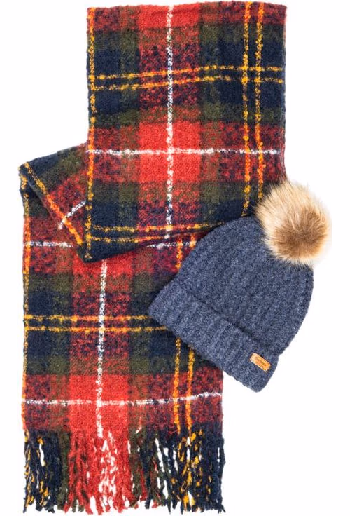 Barbour Bordeaux Polyester Scarf