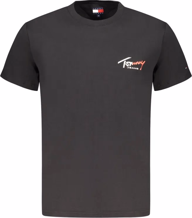 Tommy Hilfiger Black Cotton Men T-Shirt