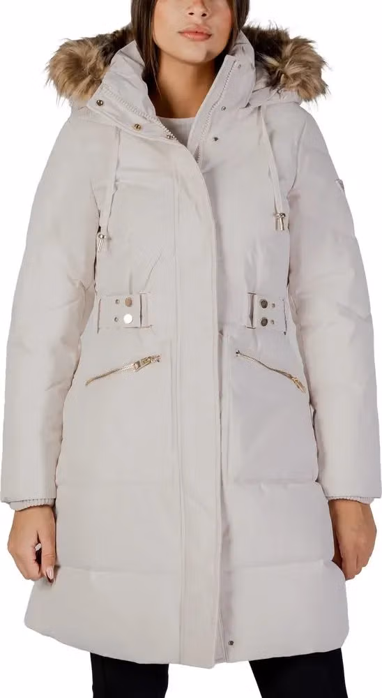 Guess Cream Polyester Coat