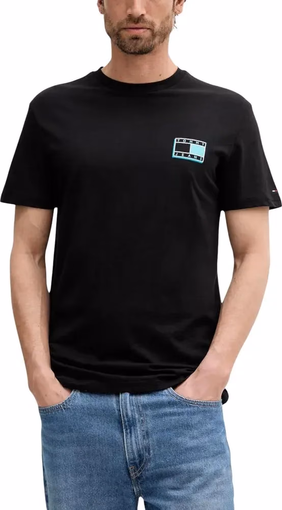 Tommy Hilfiger Jeans Black Recycled Cotton T-Shirt