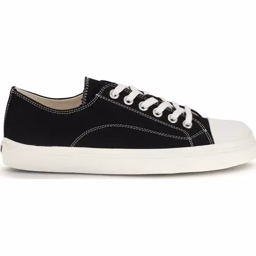 Moschino Black Cotton Low Top Sneakers