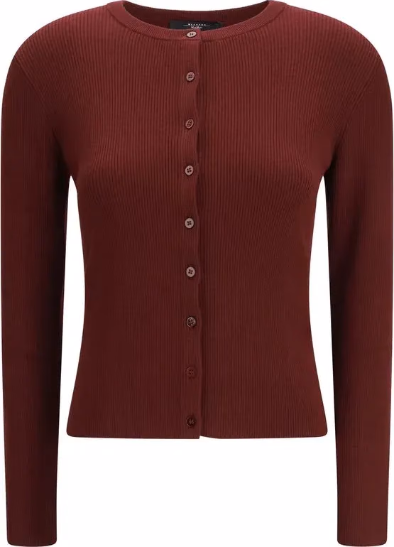 Max Mara Bordeaux Viscose Cardigan