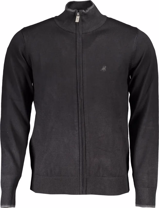 U.S. Grand Polo Black Viscose Men Cardigan