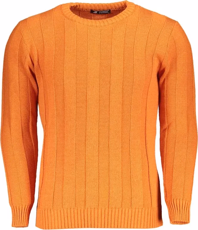 U.S. Grand Polo Arancione Acrylic Men Sweater